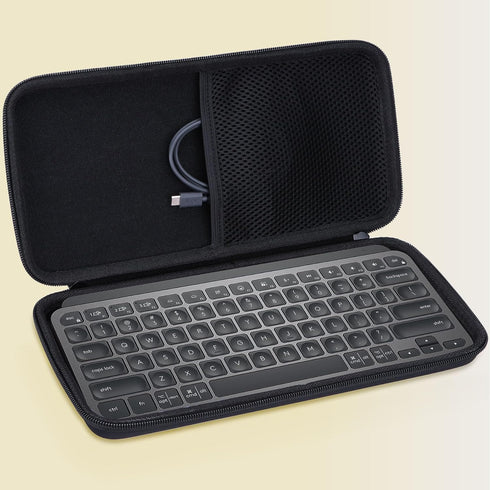 Hard Carry Case Compatible with Logitech MX Keys Mini Minimalist Wireless Illuminated Keyboard (Graphite Case)...