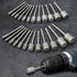 Stone Carving Set Diamond Burr Bits Compatible with Dremel, 46Grit 150Grit 24PCS Polishing Kits Rotary Tools Accessories with 1/8'' Shank for Engr...
