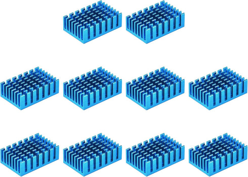 uxcell 30x20x10mm Black Thermal Self Adhesive Aluminum Heatsink Electronic Radiators 10 Pcs...