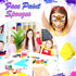 Mifoci 72 Pcs Face Paint Sponges Petals Half Moon Spades Face Painting Sponges High Density Makeup Sponge Face Painting Supplies for Kids Adults A...