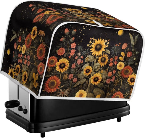 Toaster Dust Cover 4 Slice, Microwave Toaster Oven Grill Cover Stain Resistant Dust-proof Kitchen Small Appliance Cover with Top Handle for Kitche...