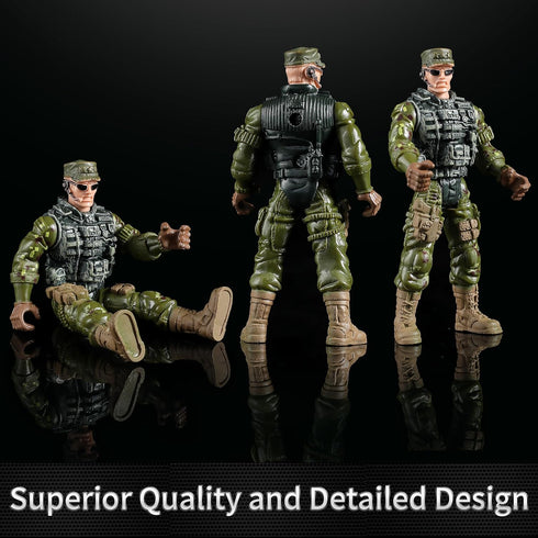 Army Men Action Figures Set, Include 12 Toy Soldiers with Digital Camo and Millitary Weapons-US Army Special Forces Group Toys for Kids Boys, Best...