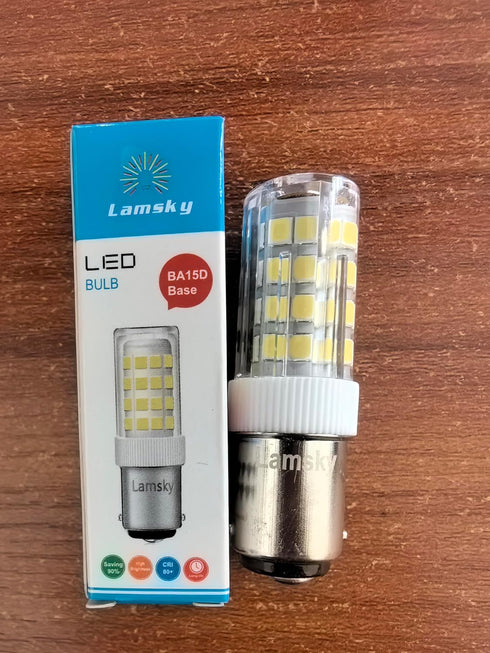(4-Pack) BA15D LED Double Contact Bayonet Base Sewing Machine Bulb 120 Volts,T3/T4/C7/S6,4W Daylight 6000K,LED 40W Halogen Replacement Bulb,No-Dim...