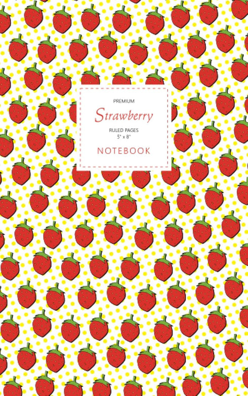 Quick Witted Coconut Strawberry Notebook - Ruled Pages - 5x8 - Premium (Yellow Spot)...