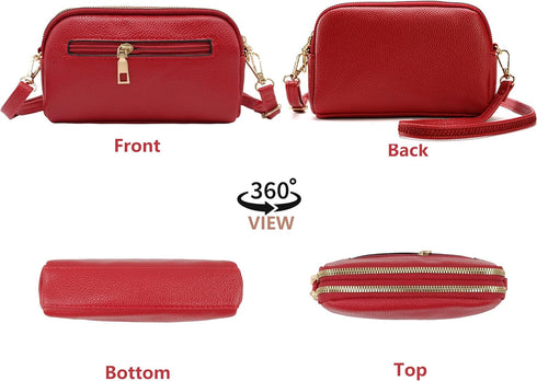 PORT&LOTUS Crossbody Bags for Women Small Purses for Women Cross Body Purse with Adjusted Strap...