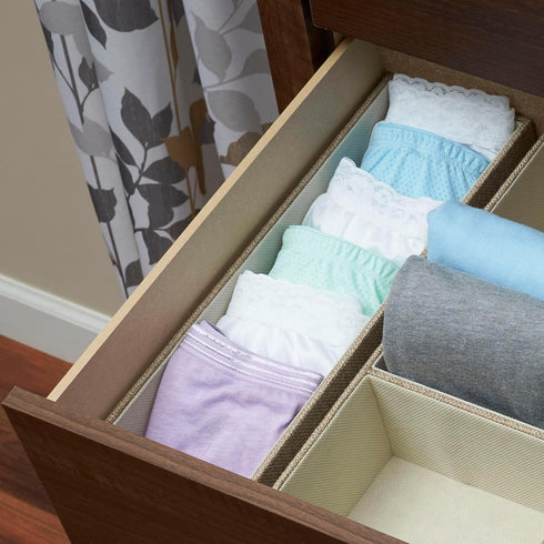 Household Essentials Brown 720-1 Deep Drawer Organizer Box for Storage | 12 in x 4 in x 3.13...