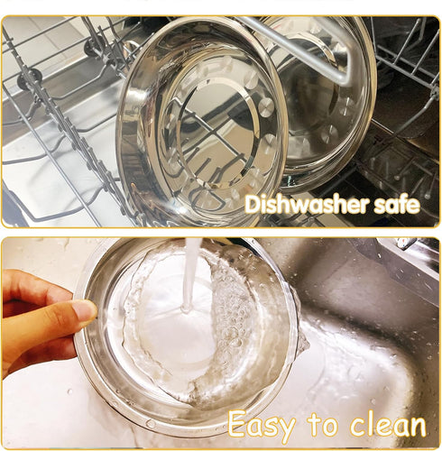 Stainless Steel Shallow Cat Food Bowls Wide Cat Dish Puppy Bowls Whisker Fatigue Relief Cat Plates Elevated Stands Replacement Kitten Metal Plate ...