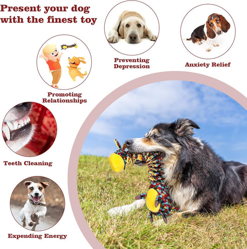 Tough Indestructible Dog Toys for Large Aggressive Chewers, Durable Dog Chew Toy for Large Breed,Aggressive Chew Toys for Large Dogs With Cotton M...