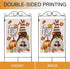 Happy Fall Y'all Coffee Gnome Pumpkin Large House Flag Double Sided, Autumn Maple Leaf Leopard Striped Decorative Garden Yard Outdoor Decor, Thank...