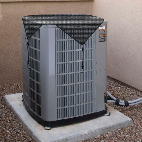 Air Conditioner Cover 28" X 28" All Seasons AC Covers for Outside Unit Includes Bungee Cords AC Compressor Condenser Top Cover Solid Black...