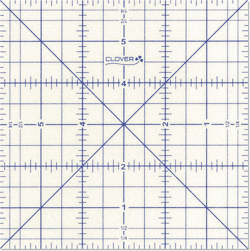 Clover Hot Hemmer Ruler 6"X6" - Square...