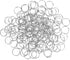 300 PCS 14mm Metal Split Ring Nickel Plated Small Key Chain Ring Part for Connecting Clasps Charms Links and Ornament Crafts, Silver...