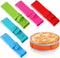 Patelai 6 Pieces Cake Pan Dampen Strips Bake Even Strips Colorful Cake Pan Baking Strips Absorbent Thick Baking Tray Protection Strap for Clean Ba...