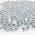 200Pcs Round Ancient Silver Letter N Beads,4x7mm Flat Letter-N Beads for Bracelets,Alphabet Beads for Jewelry Making DIY Necklaces Crafts Supply(S...