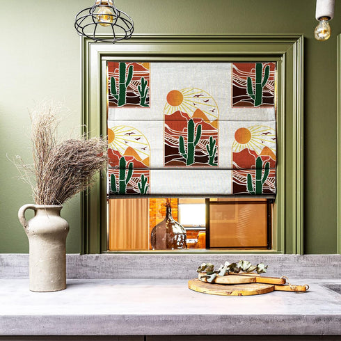 FINGERINSPIRE 2 Pcs Sun and Moon Painting Stencils 11.7x8.3 inch Boho Sunrise Themes Plastic Templates Cactus Leaves Stars Pattern Stencils Reusab...