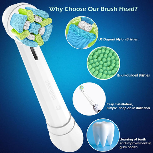 Replacement Toothbrush Heads Compatible with Oral-B iO Electric Toothbrushes, Fit Oral B iO Replacement Heads White, 8 Pack...