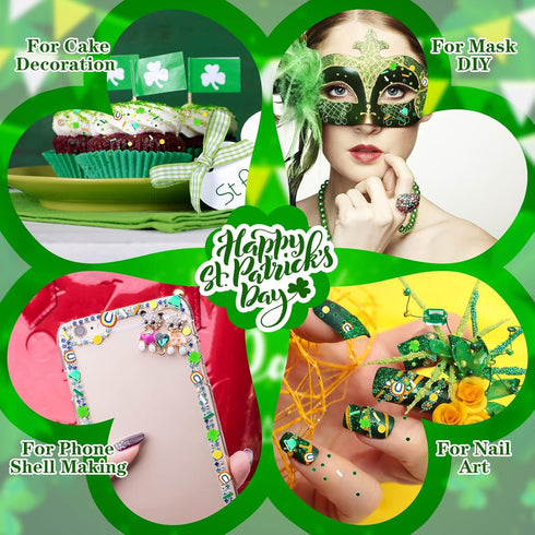 250 Grams St. Patrick's Day Fake Chocolate Candy Sprinkles Tiny Polymer Clay Embellishments Polymer Clay Slices Soft Clay DIY Decoration for Resin...