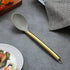 Gold Cooking Spoon, Berglander Non-stick Silicone Solid Serving Spoon Titanium Gold Plating handle, Basting Spoon, Spoon For Cooking, Kitchen Spoo...