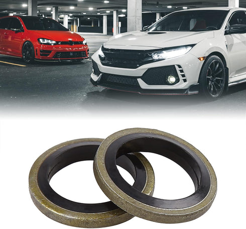 X AUTOHAUX 25pcs M12 Bronze Tone Car Engine Oil Drain Crush Flat Bonded Washer Gaskets...