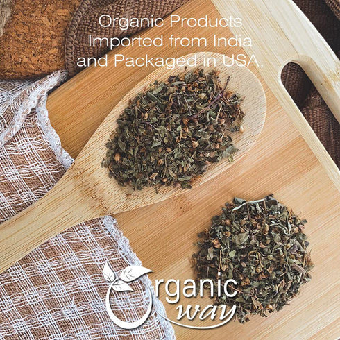 Organic Way Premium Grade Tulsi/Holy Basil (Krishna) Cut & Sifted (Ocimum tenuiflorum) - Herbal Tea | USDA & Kosher Certified | Raw, Vegan, Non GM...