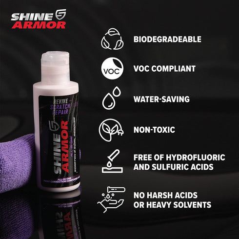 SHINE ARMOR Car Scratch Remover Repair Protection & Swirl Remover Polish 4oz...