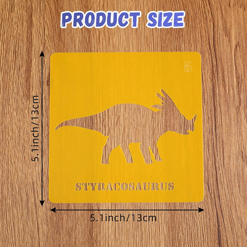 20 Pieces Stencils Dinosaurs for Sidewalk Chalk Colorful Translucent Dinosaur Stencils for Kids Animal Spray Paint Stencil Animal Template for DIY...