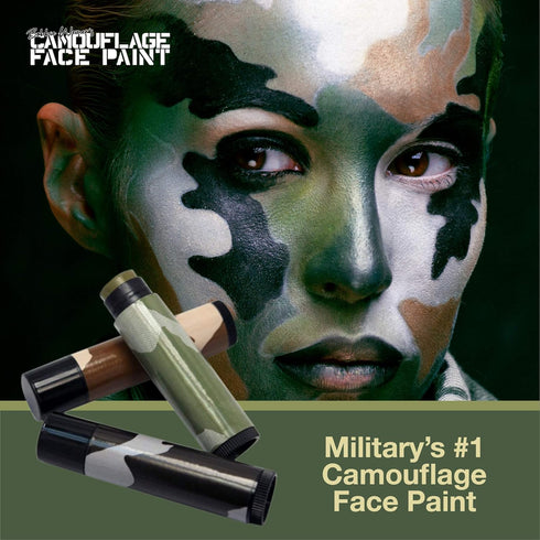 3 Woodland Face Paint Sticks Kit, Camouflage...