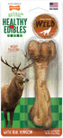 Nylabone Healthy Edibles Natural Long Lasting Venison Flavor Dog Chew Treats Wild Bone Large/Giant(1 Count)...