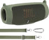 for JBL Charge 5 Waterproof Bluetooth Speaker Silicone Cover Case, Portable Silicone Travel Case with Carabiner, Protective Skin Case (Green Case)...