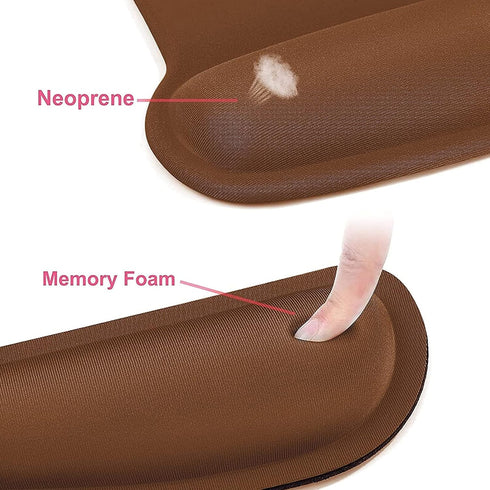 MOSISO Wrist Rest Support for Mouse Pad & Keyboard Set, Ergonomic Mousepad Non-Slip Base Home/Office Pain Relief & Easy Typing Cushion with Neopre...