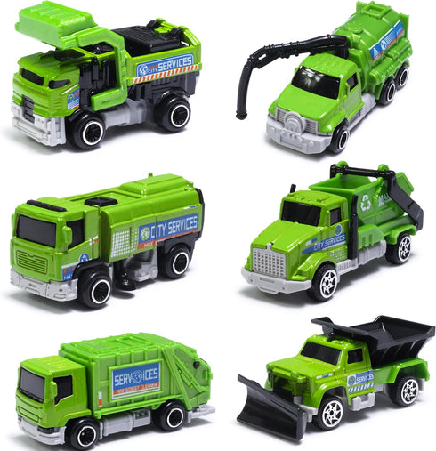 Oriate Sanitation Educational Mini Die-cast Car Model Set 1:64, Sewage Suction Cleaning Car, Garbage Trucks & Other Indoor & Outdoor Toy Car, Chri...