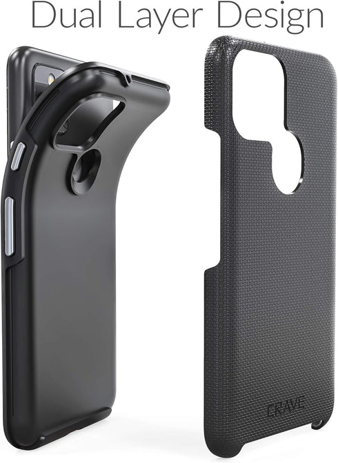Crave Pixel 5 Case, Dual Guard Protection Series Case for Google Pixel 5 - Black...
