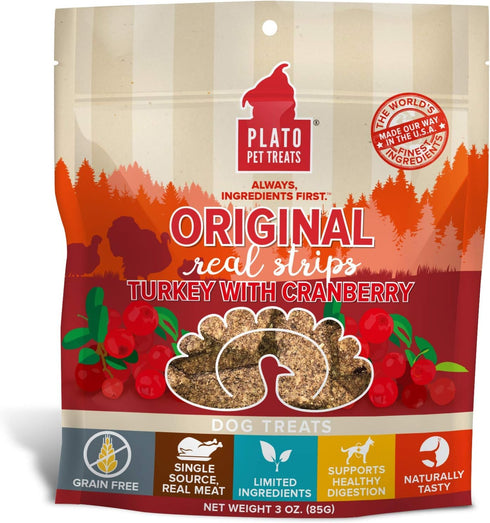 PLATO Taste of Plato Dog Treats - Real Meat - Air Dried - Made in The USA - Variety Pack - Lamb, Salmon, Duck and Turkey Flavor, Multi, 4 Count (P...
