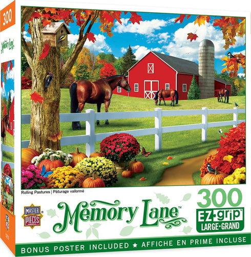 Masterpieces 300 Piece EZ Grip Jigsaw Puzzle - Rolling Pastures - 18"x24"...