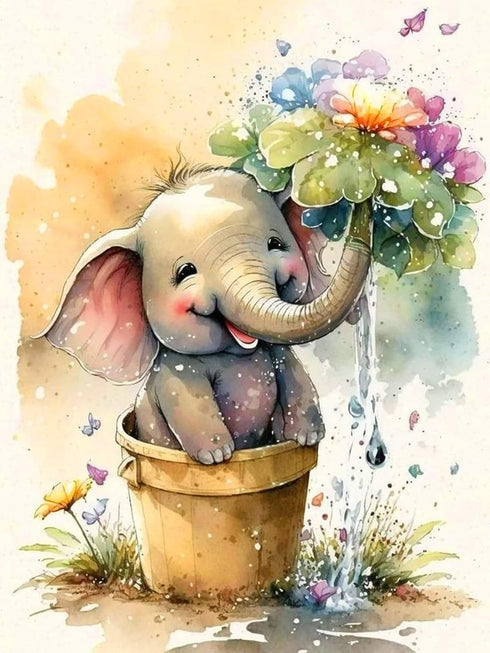 Meothan Diamond Art Kits for Adults, Full Drill Elephant Diamond Paintings Kits for Beginners, Round 5D Paint with Diamonds Pictures Gem Art Paint...