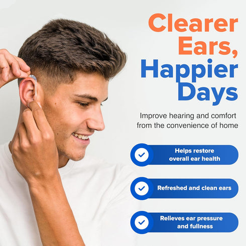 EarClearRX Flexible Tip Kit – Complete at-Home Ear Cleaning Kit for Adults & Kids - Easy-to Use Ear Cleaner - Includes Bottle Washer, Basin, 20 Di...