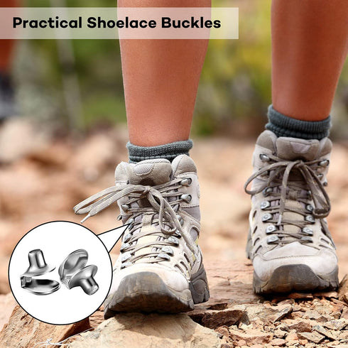 40 Sets Boots Hook Lace Buckles Speed Eyelets Hooks for Boots Shoelace Hooks for Camp Hike Climb...