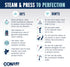 Conair Handheld Garment Steamer for Clothes, ExtremeSteam 1200W, Portable Handheld Design,White/Blue...