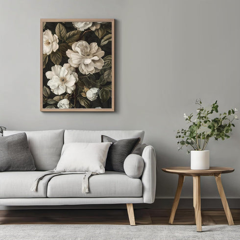 Posterizer 1 pcs-white flowers in the wild-nature decor-Floral & Botanical Art-Abstract & Modern Art-Decor for Home & Office- UNFRAMED Wall Art...