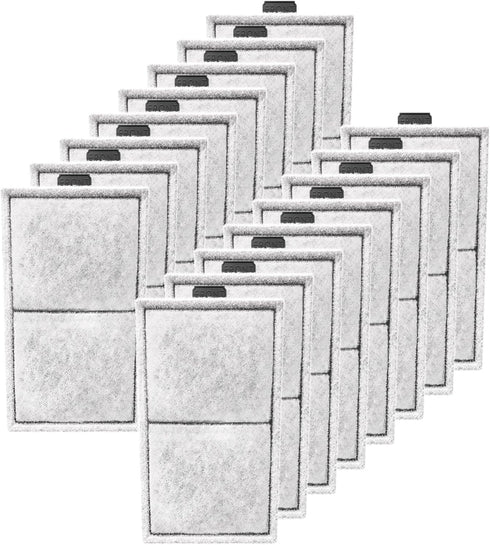 16 Pack PF-S Filter Cartridges for TOP FIN PF10 Power Filters, Fish Tank Filters Cartridge with Zeolite Replacement Aquarium PF-S Refill...