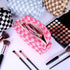 6 PCS Makeup Bag Pouch Checkered Makeup Bag Cosmetic Bag for Women Portable Zipper Make Up Pouch Travel Toiletry Bag Organizer Cute Makeup Brushes...