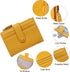 Small Wallet for Women,Leather RFID Blocking Wallets,Bifold Ladies Wallets Card Holder Zipper Coin Pocket with ID Window Yellow...