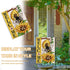 Welcome Spring Summer Bumble Bee Sunflower Decorative Garden Flag, Flower Honeycomb Yard Outside Decorations, Buffalo Plaid Bow Burlap Farmhouse O...