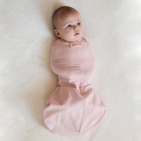 Woombie Simply Baby Swaddling Blanket - Soothing Cotton Swaddle, Wearable Blanket, Pink Blush, 0-3 Months...