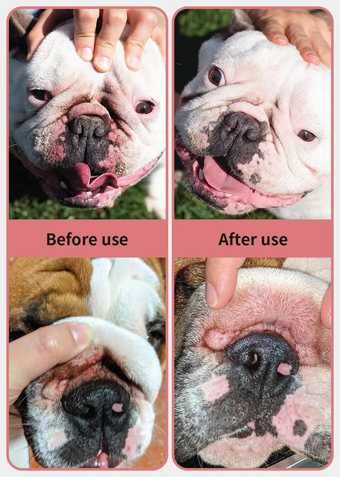 Wrinkle Wipes + Wrinkle Balm for Dogs | Bulldog, French Bulldog, Pug, English Bulldog | Cleans & Soothes Wrinkles, Folds, Tear Stain, Tail Pockets...
