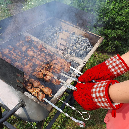 Kitchen Oven Mitts (Ruby)...