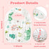 Zainpe 6Pcs Snap Muslin Cotton Baby Bibs Summer Cactus Patterns Infants Drooling Bib Soft Absorbent Adjustable Burp Cloths Feeding Bibs for Newbor...