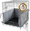 Dog Crate Bumper for Front Door Crate (Bumper Only, Without Crate), Soft Dog Kennel Protector Cover with Ties, Grey Dog Crate Pad Accessories for ...