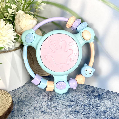 Kids Musical Durm Toy Beading Durm Sound Toy Early Hand Development Educational Learning Music Toy for Boys Girls 18M+...