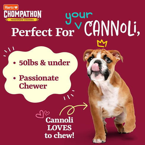 Hartz New Chompathon Gripper Bone Dog Chew Toy for Aggressive Chewers, Double Layered Flavored with Chicken & Bacon...